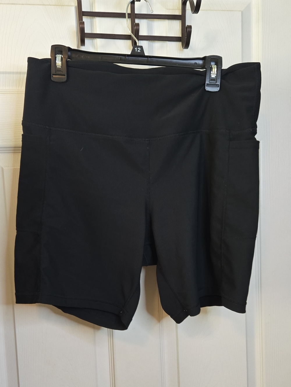 Danskin Black High-Waist Bike Shorts with Side Pockets